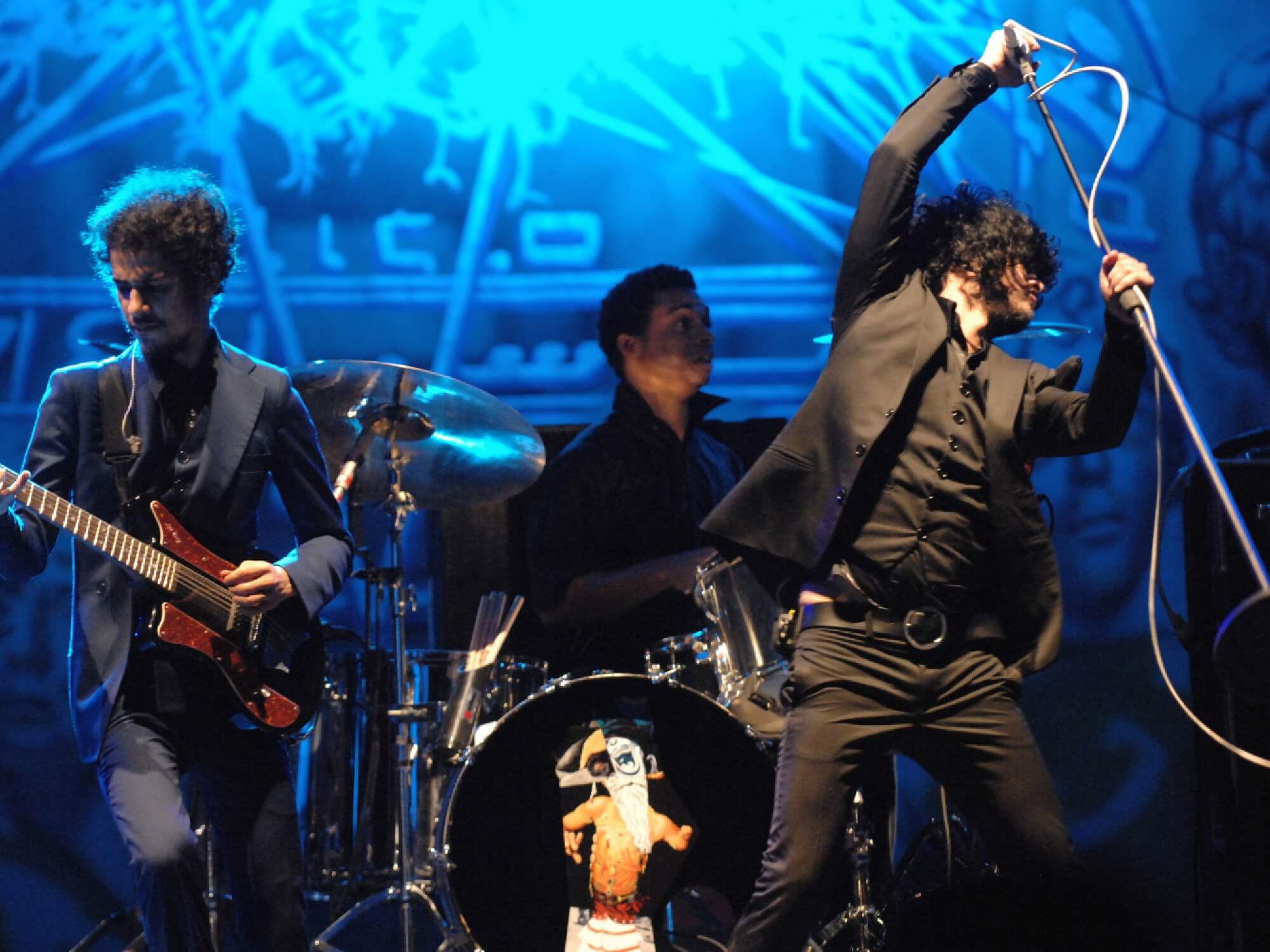 Mars Volta performing live on stage